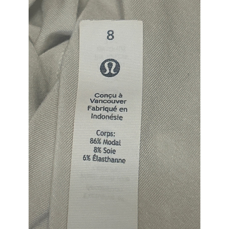 Lululemon Women's White Sleeveless Split Back Workout Athletic Tank Top Size 8
