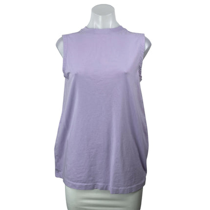Lululemon All Yours Organic Cotton Purple Lilac Ribbed Crew Neck Tank Top Size S