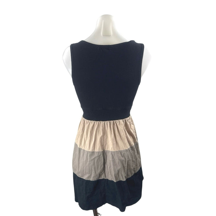 BeBop Womens Color Block Tiered Sleeveless Mini Tank Skater Flare A-Line Dress S