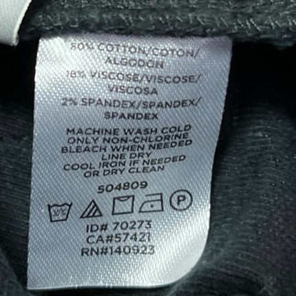 Ann Taylor Loft Black High Rise Velvet Velour Straight Denim Jeans Pants Size 26