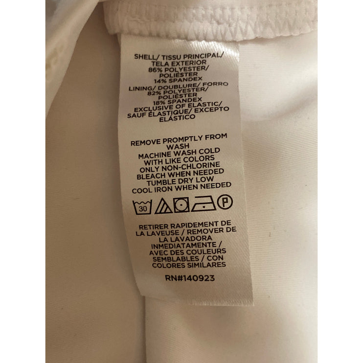 Lou & Grey Women's White Pleated High Waisted Skater A Line Mini Skirt Size L