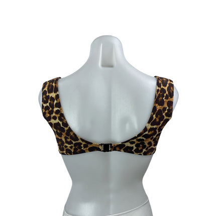 Tropic Of C South Pacific Brown Black Sleeveless Underwire Swimwear Bikini Top S