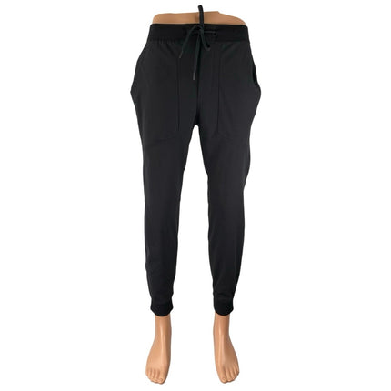 Lululemon ABC Warpstreme Mens Black Slim-Fit Pull-On Trousers Joggers Pant S/P