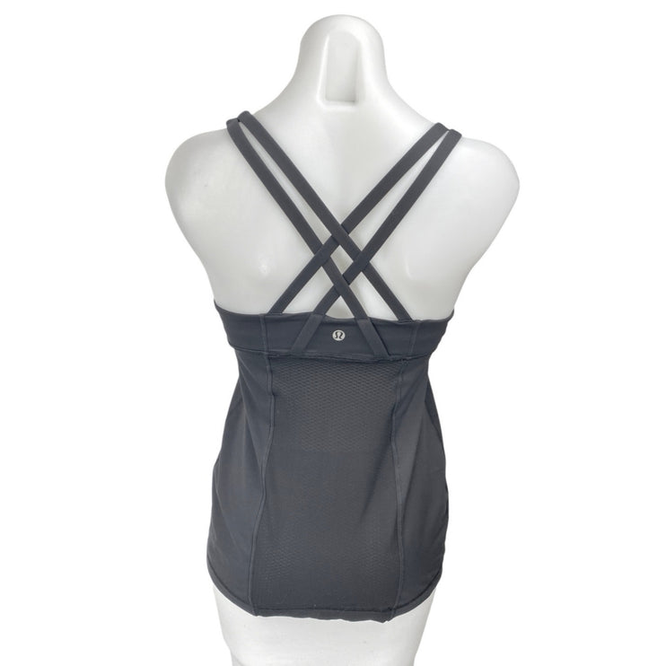 Lululemon Energy Black Sleeveless Cross Back Activewear Fitness Gym Tank Top 4