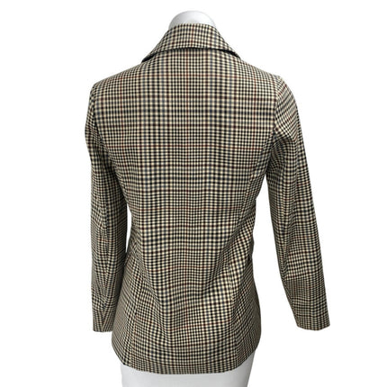 Princess Polly Multicolor Checkered Plaid Double Breasted Blazer Coat Jacket 0