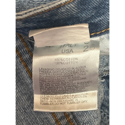 Windsor Blue Frayed Raw Hem Distressed High Waist Denim Jeans Cutoff Shorts Sz S