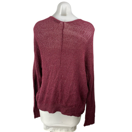 Urban Outfitters BDG Maroon Red Open Front Long Sleeve Cardigan Sweater Top XS