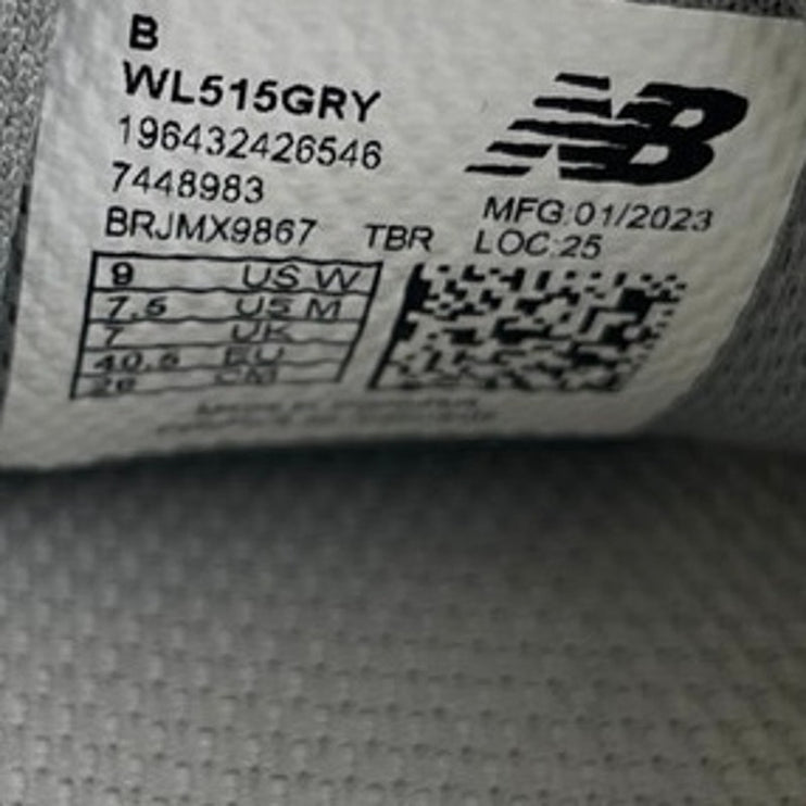 New Balance 515 Unisex Gray Suede Lace Up Low Top Athletic Sneakers Shoes Size 9