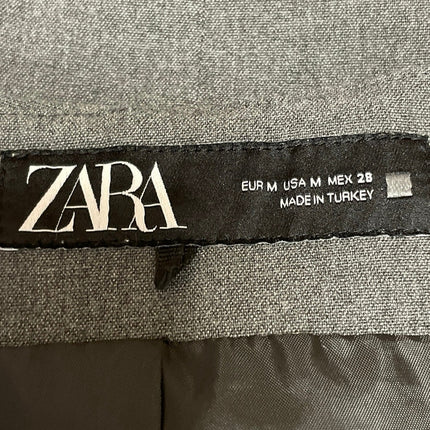 Zara Women's Gray Sleeveless V Neck Button Down Pocket Vest Crop Top Size M