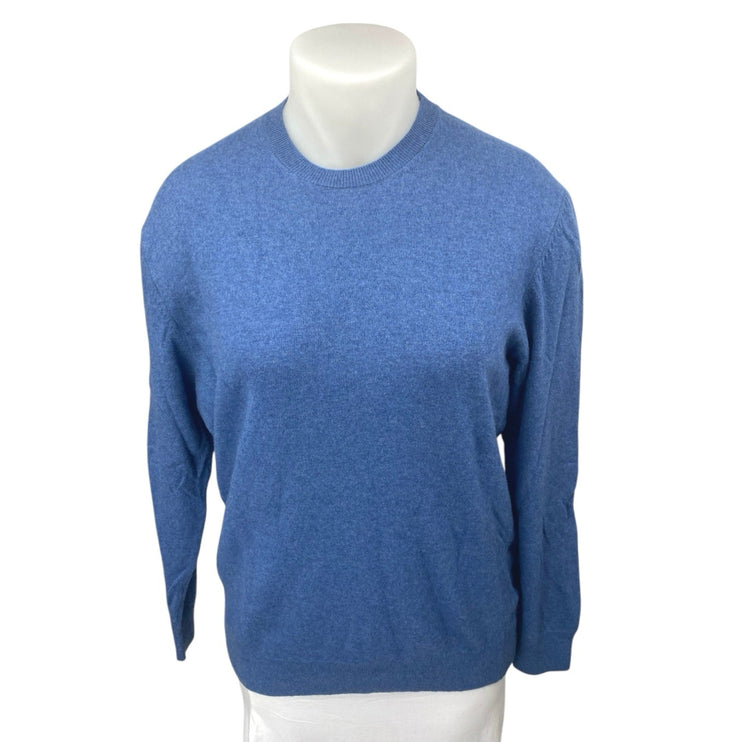 Zara Women's Blue Knit Long Sleeve Crew Neck Pullover Sweatshirt Sweater Top XL