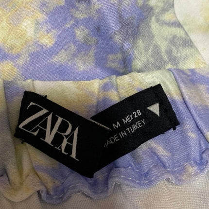 Zara Women's Multicolor Tie Dye Elastic Waist Mini A-Line Flared Skirt Size M