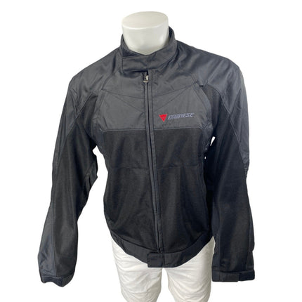 Dainese Men's Black Full Zip High Neck Biker Motorcycle Riding Jacket Size 42/L