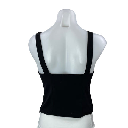 Zara Jewel Bow Women's Black Sleeveless Rhinestone Camisole V-neck Tank Top Sz S