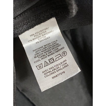 Ann Taylor Women's Black High Waisted Pleated Straight Trousers Pants Size 12