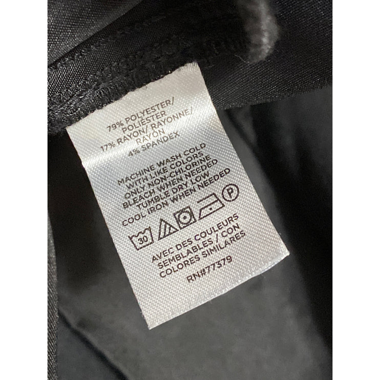 Ann Taylor Women's Black High Waisted Pleated Straight Trousers Pants Size 12