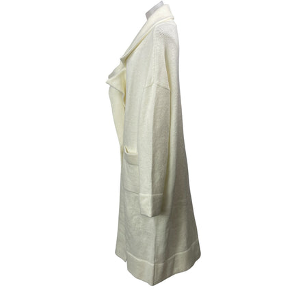 Show Me Your Mumu Melrose Women's White Long Sleeves Knit Sweater Coat Jacket L
