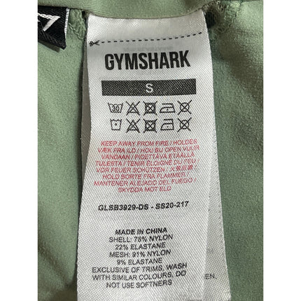 Gymshark Women's Green Yoga Workout Running Athletic Sports Bra Crop Top Size S
