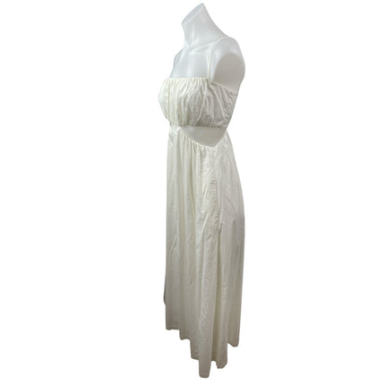 NEW Abercrombie & Fitch Smocked Cutout Sleeveless Midi Maxi Flare A-Line Dress S