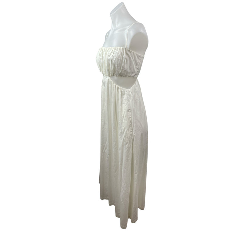 NEW Abercrombie & Fitch Smocked Cutout Sleeveless Midi Maxi Flare A-Line Dress S