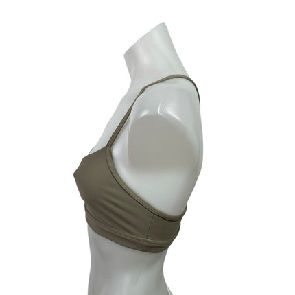 Alo Yoga Airlift Intrigue Gray Cross Back Yoga Athletic Sports Bra Crop Top Sz S