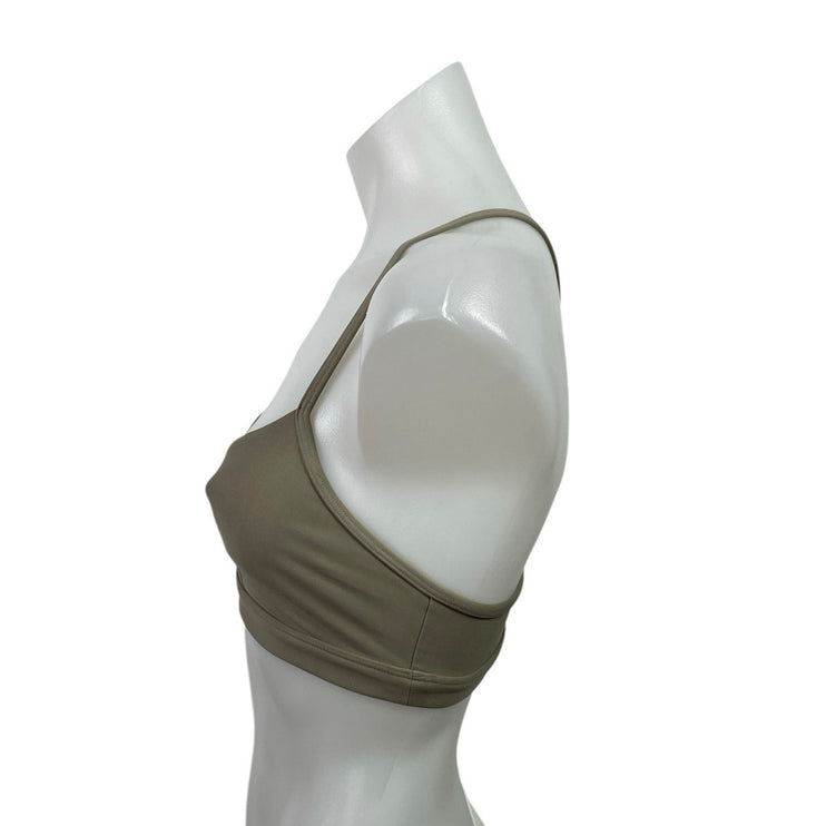 Alo Yoga Airlift Intrigue Gray Cross Back Yoga Athletic Sports Bra Crop Top Sz S