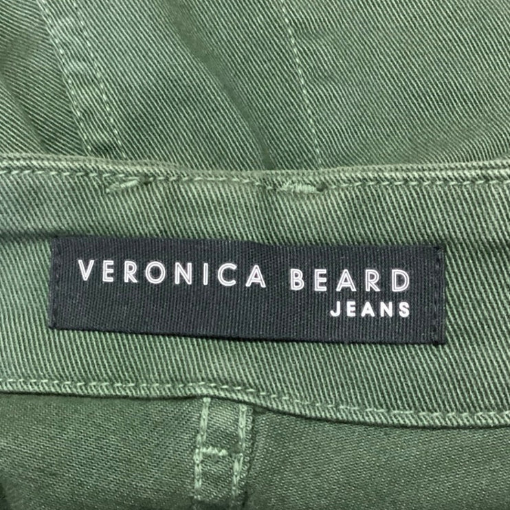 Veronica Beard Women's Green High Rise Straight Leg Cropped Denim Jeans Size 27