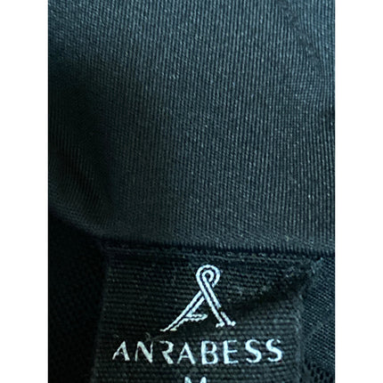 Anrabess Black Sleeveless Halter Cutout Tennis Golf Athletic Romper Shorts Sz M