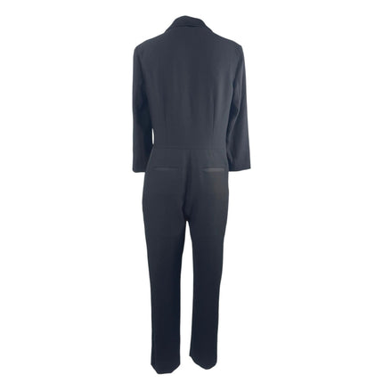 Banana Republic Women's Black Long Sleeve Coat Blazer Collared Jumpsuit Size 2