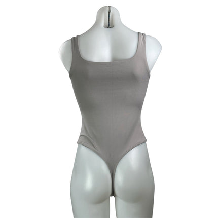 Aritzia Babaton Black Gray Sleeveless Square Neck Shapewear Bodysuits Top Size S