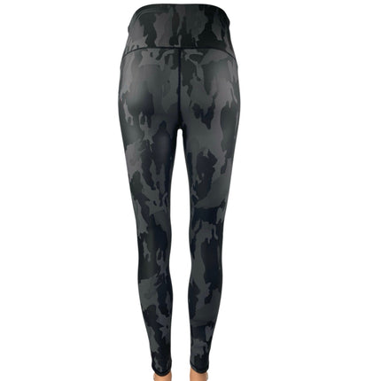 Mono B Black Camo Camouflage Skinny Leg High Rise Fitness Yoga Leggings Pants M