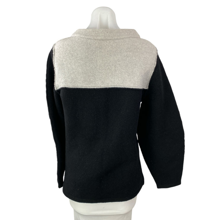 J Brand Women's Colorblock Crew Neck Long Sleeve Sweatshirt Sweater Top Size M
