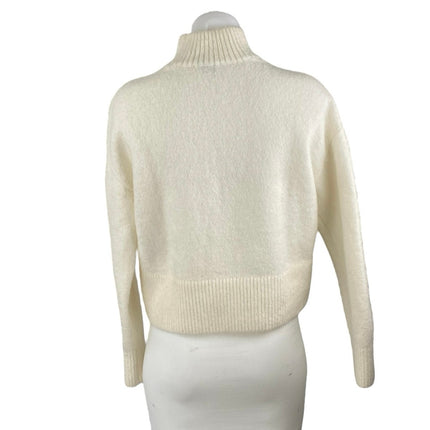 & Other Stories Women's Cream Wool Mohair Turtleneck Long Sleeve Sweater Top S