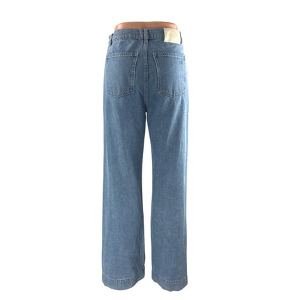 DL1961 Zoie Wide Leg Relaxed Vintage Blue High Rise Baggy Denim Jeans Size 24