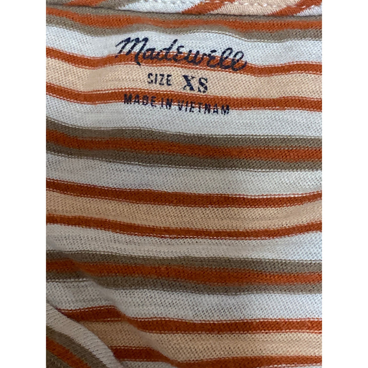 Madewell Women's Multicolor Striped Short Sleeve Crewneck T Shirt Tee Top Sz XS