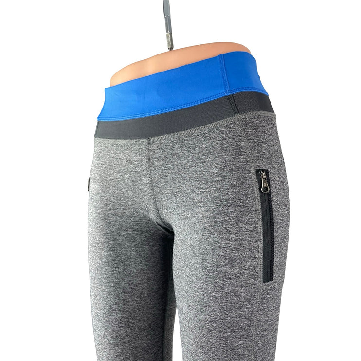 Lululemon Inspire Tight II Gray Mesh Mid Rise Yoga Athletic Leggings Pants Sz 4