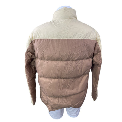 ETC Rarewear Color Block Quilted Long Sleeve Full Zip Puffer Coat Jacket Size L