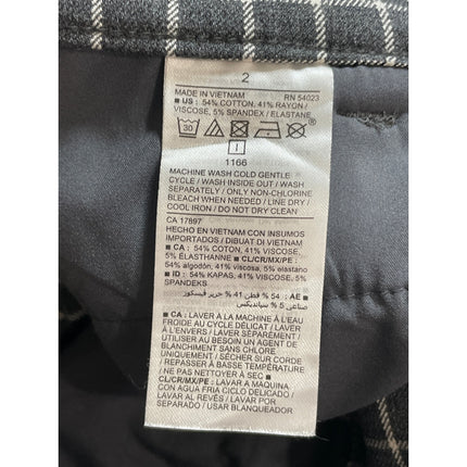 Old Navy Women's Black Window Pane High Rise Flare Bootcut Trousers Pants Size 2