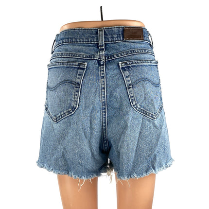 Lee Women's High Rise Ripped Distressed Raw Frayed Hem Cutoff Denim Shorts Sz 30