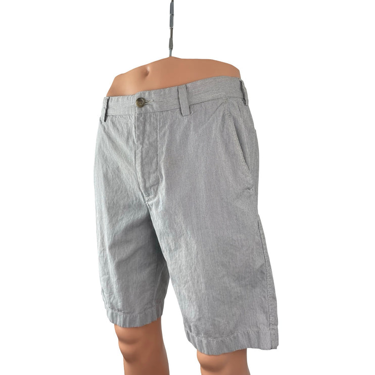 J.Crew Men's Blue Mid Rise Chino Khaki Golf Casual Bermuda Club Shorts Size 32W