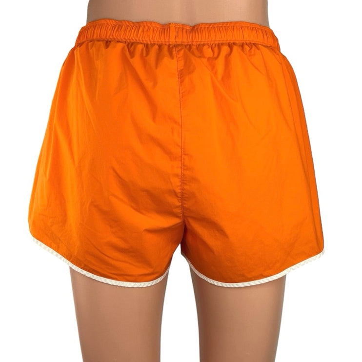 Tory Burch Sport Orange Pull On Mid Rise Stretch Workout Athletic Short Size S