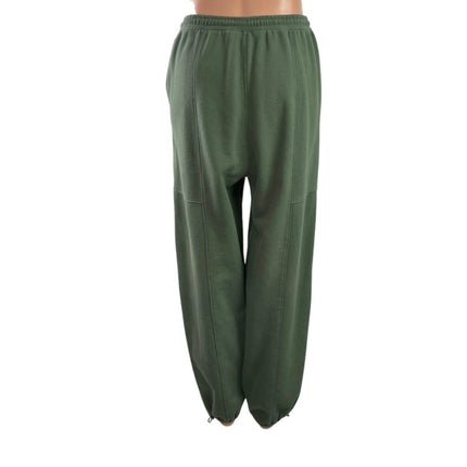 Abercrombie & Fitch Women's Green High Waisted Tapered Leg Cargo Sweatpants Sz S