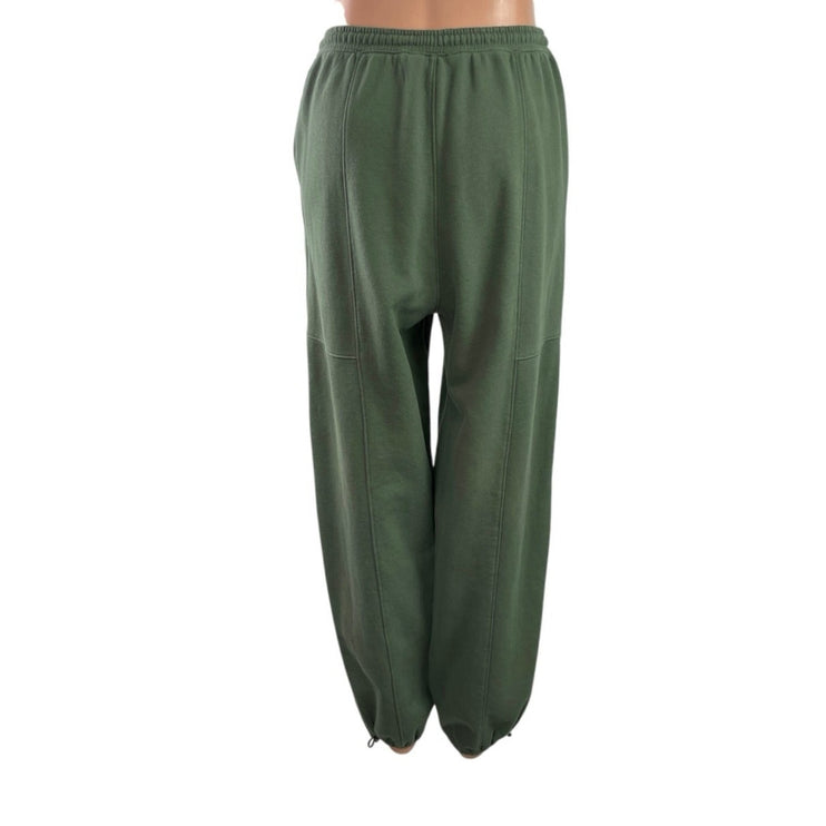 Abercrombie & Fitch Women's Green High Waisted Tapered Leg Cargo Sweatpants Sz S