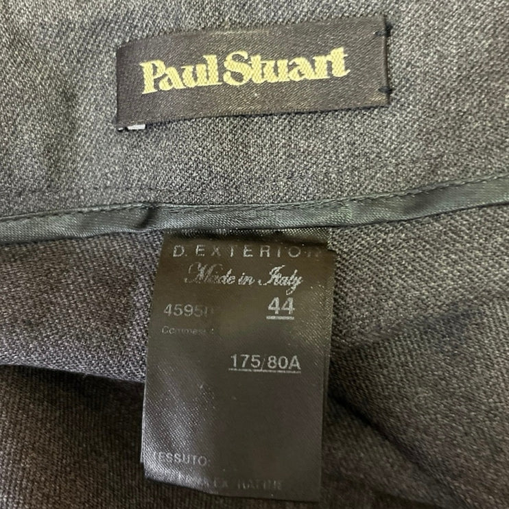 Paul Stuart Women's Gray Mid Rise Flat Front Tapered Leg Career Dress Pant Sz XL