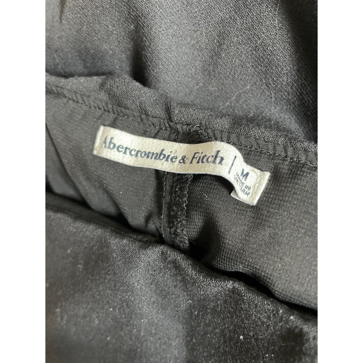 Abercrombie & Fitch Women's Black Pleated Zip Casual A Line Mini Skirt Size M