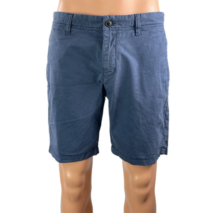 MJB Men's Blue Mid Rise Golf Casual Straight Chino Khaki Bermuda Shorts Size 34