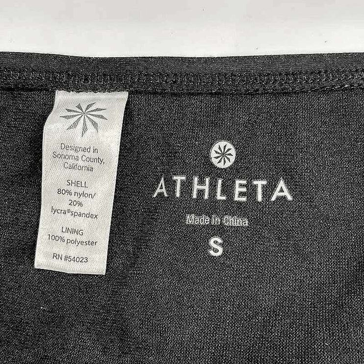 Athleta Black Side Tie Low Rise  Beachwear Bikini Bottom Swimsuit Swimwear Sz S