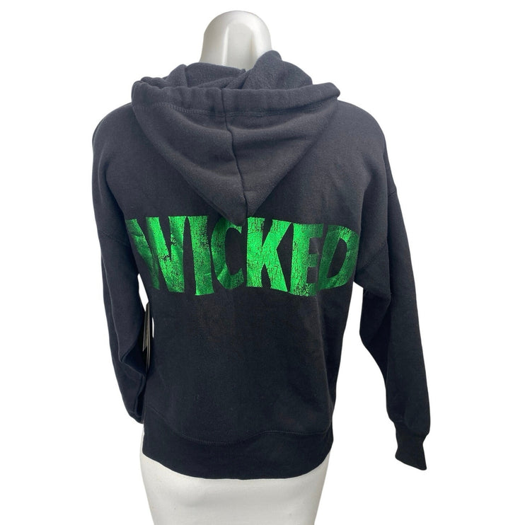 NEW Aqua x Wicked Black Wizard of Oz Hoodie Graphic Hooded Sweatshirt Top Sz XS