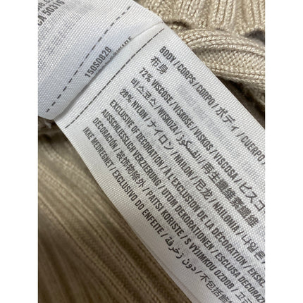 Abercrombie & Fitch Beige Ribbed V Neck Long Sleeve Crop Cardigan Sweater Top L