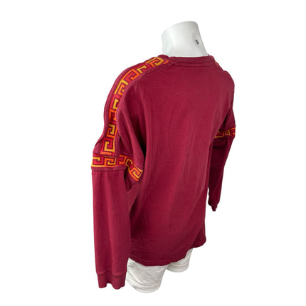 Urban Outfitters Red Greek Key Crew Neck Long Sleeve Sweatshirt Sweater Top XL