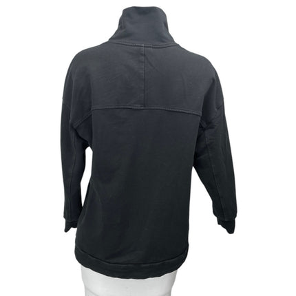 Varley Women's Black Long Sleeve Turtleneck Drawstring Sweatshirt Sweater Top S